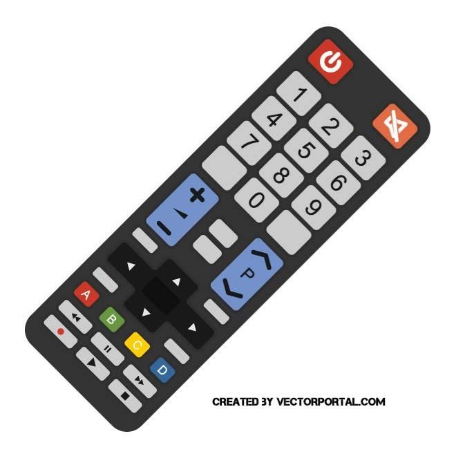 660x660 Remote Control Vector Image Technology Vector Illustrations