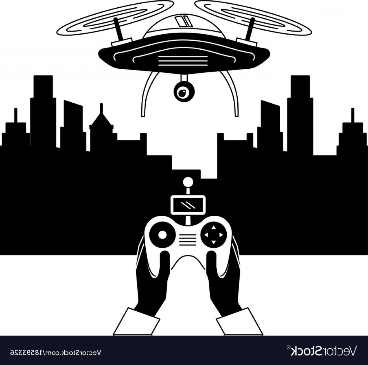 1200x1191 City Landscape And People Handle Remote Control Vector Soidergi