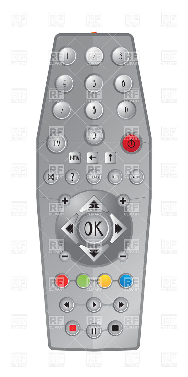 600x1200 Tv Plastic Remote Control Vector Image Of Objects Lirch
