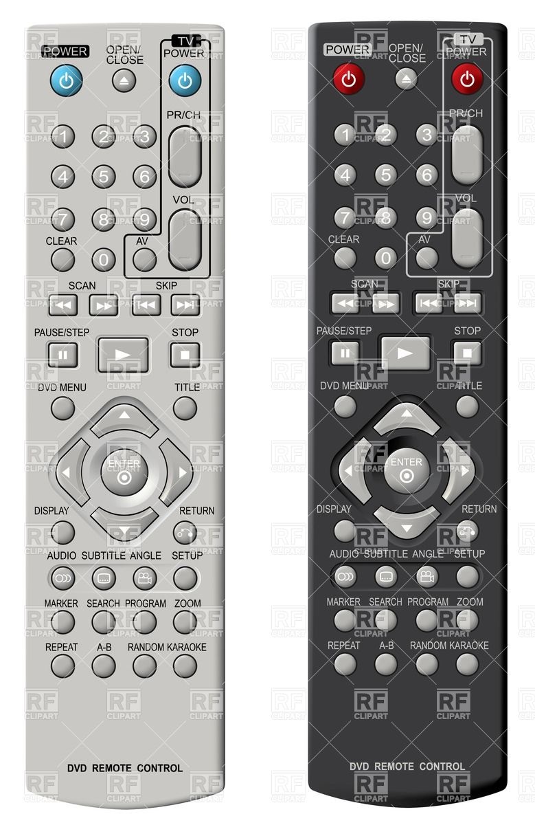 779x1200 Dvd Remote Control Vector Image Of Objects Boroda