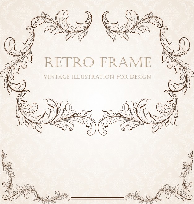 626x659 Ornate Border Packaging Text Renaissance Vector Premium Download