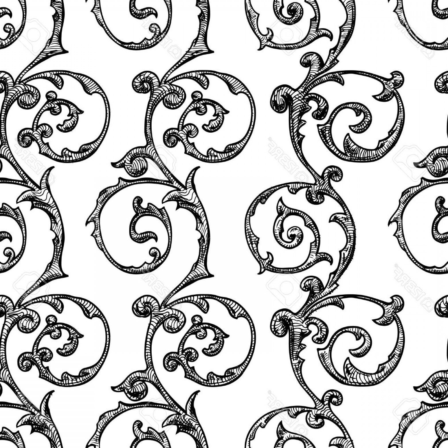 1560x1560 Photostock Vector Seamless Vintage Baroque Renaissance And Damask