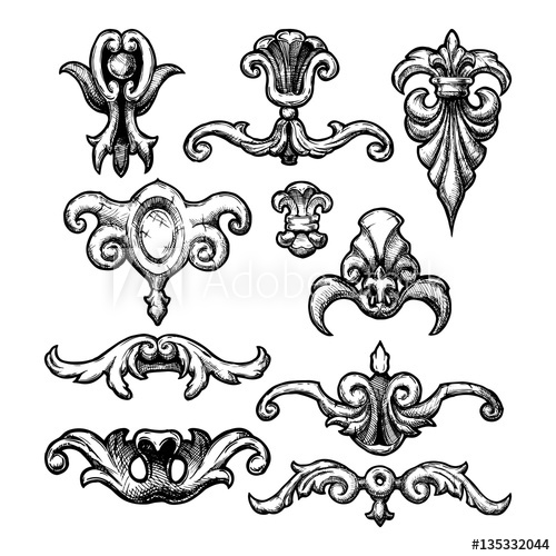 500x500 Baroque And Renaissance Decorative Design Elements