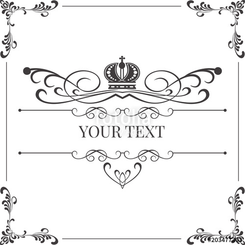 500x500 Decorative Frame, Style Victorian, Royal, Old Fashioned