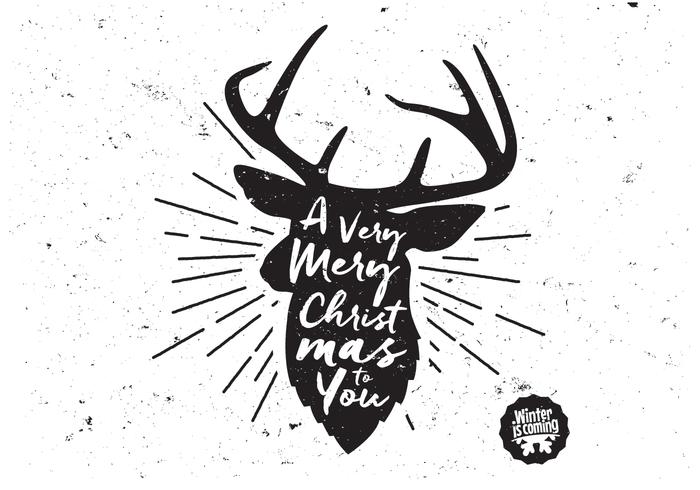 Reindeer Black And White Vector 700x490 Reindeer Black And White Vector