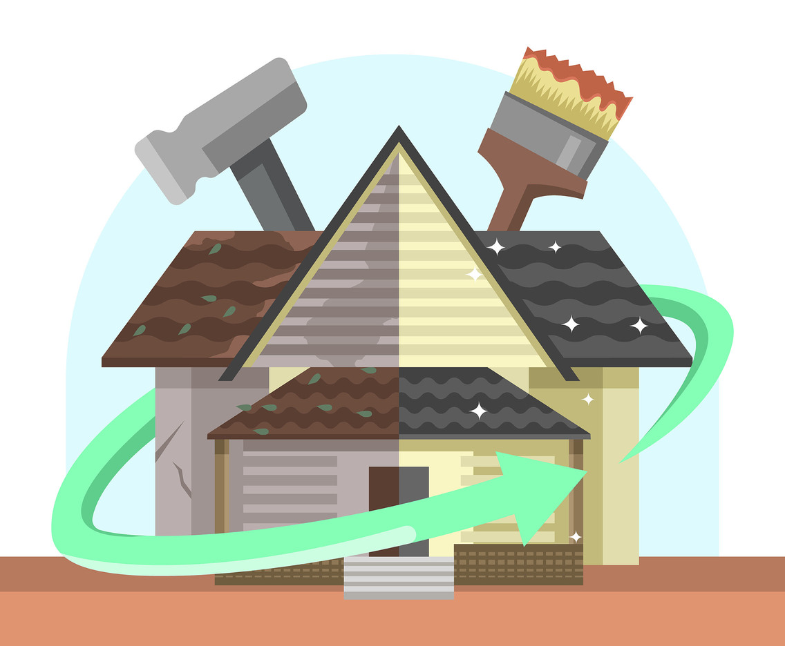 Renovation Illustration Vector Vector Art Graphics 1136x936 Renovation Illustration Vector Vector Art Graphics