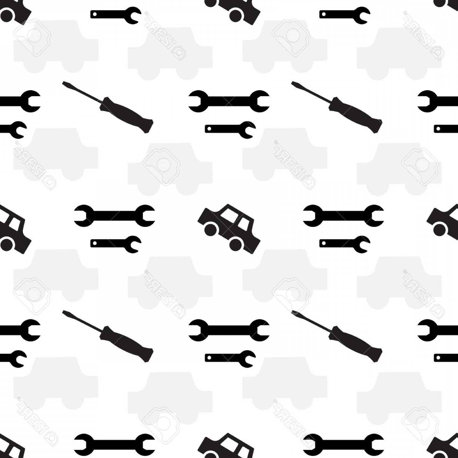1560x1560 Photostock Vector Auto Service Vector Seamless Pattern Car Repair