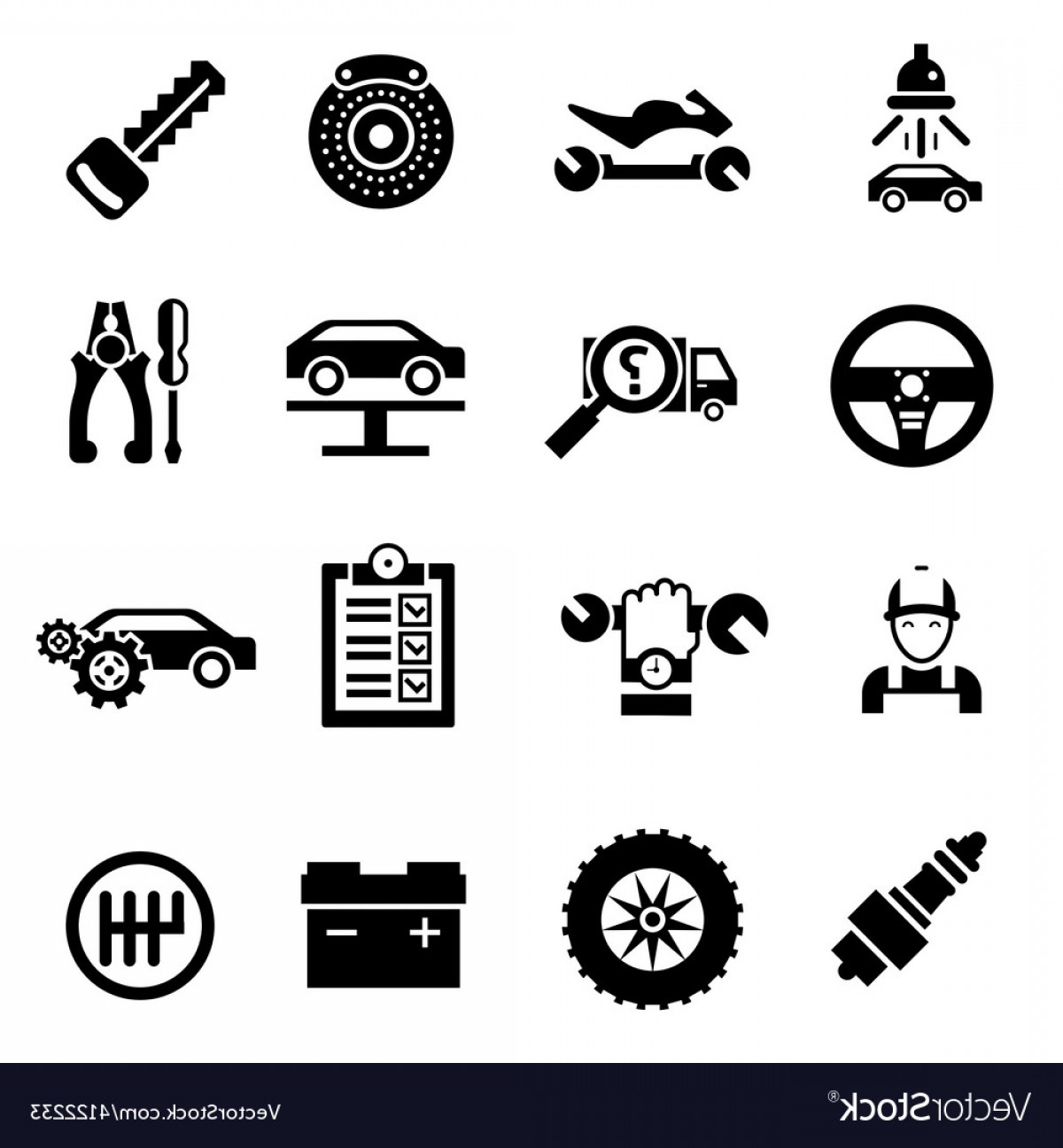 1200x1296 Car Repair Vector Black Cqrecords