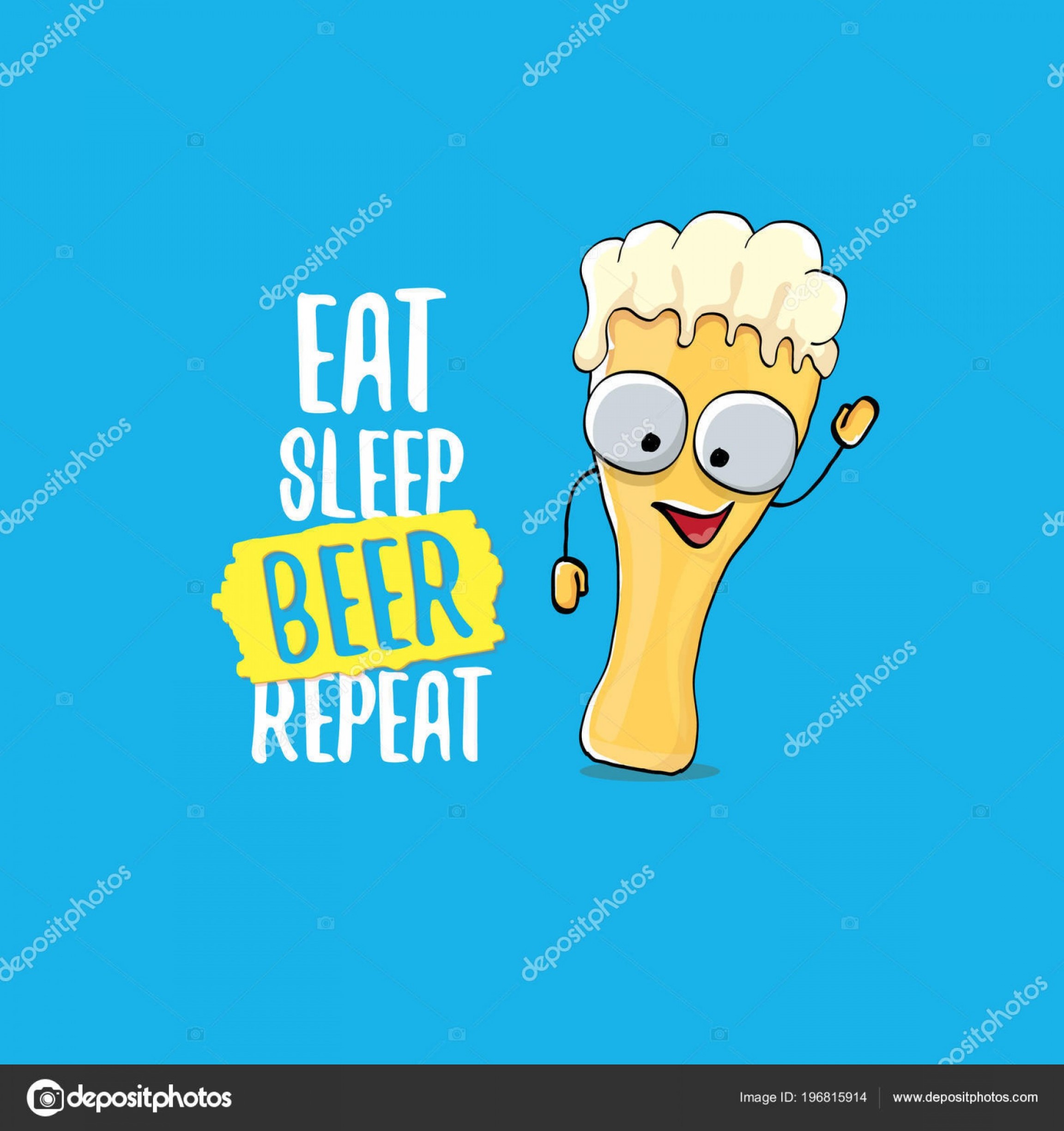 2304x2448 Stock Illustration Eat Sleep Beer Repeat Vector Studiogrfx