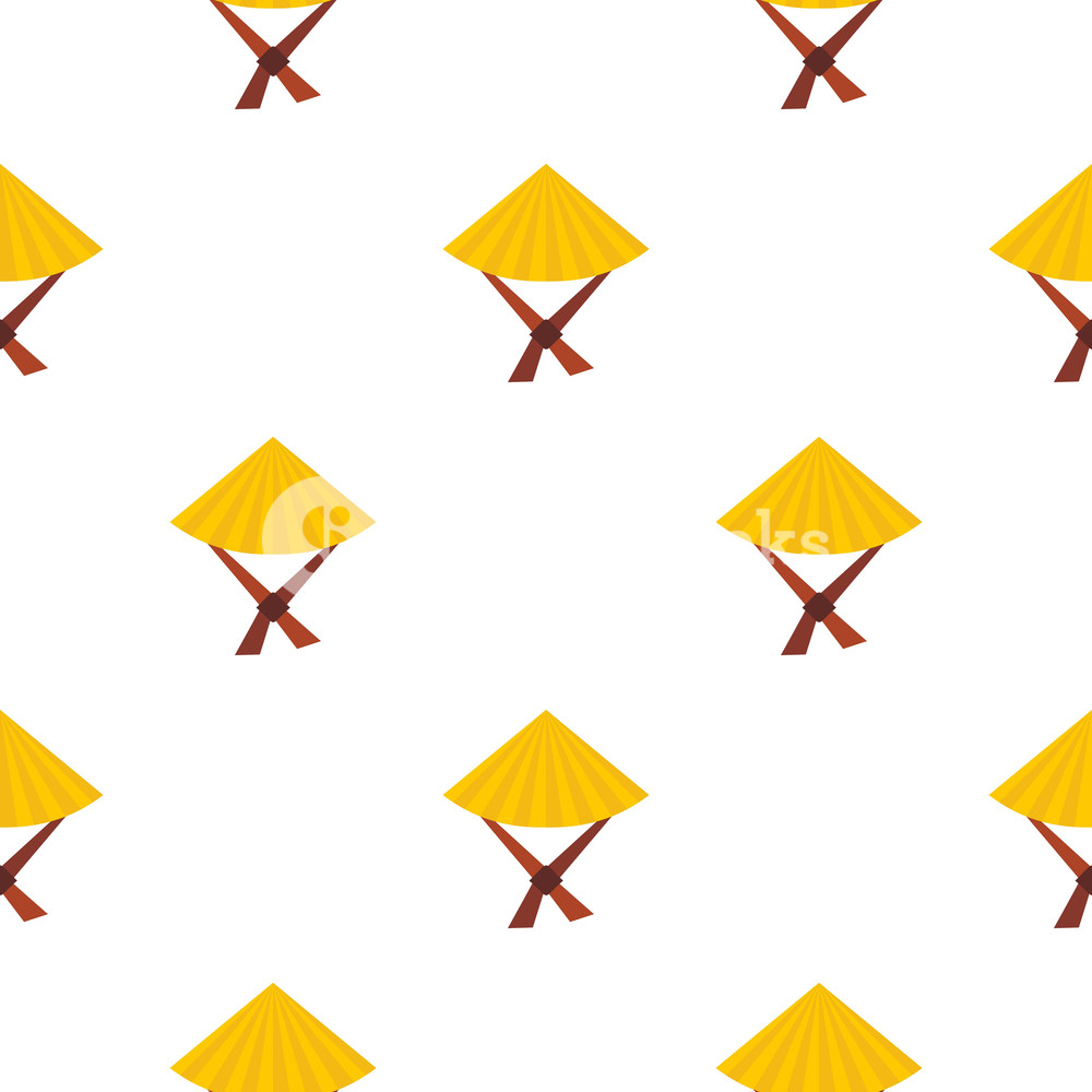 1000x1000 Vietnamese Hat Pattern Seamless Background In Flat Style Repeat
