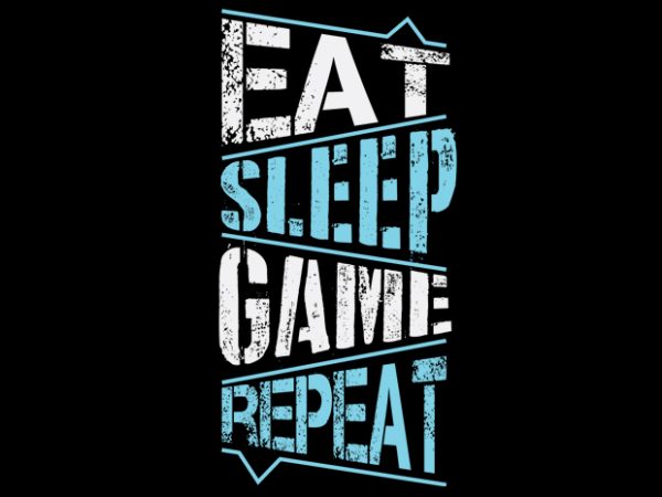 600x450 Eat Sleep Game Repeat Vector Clipart