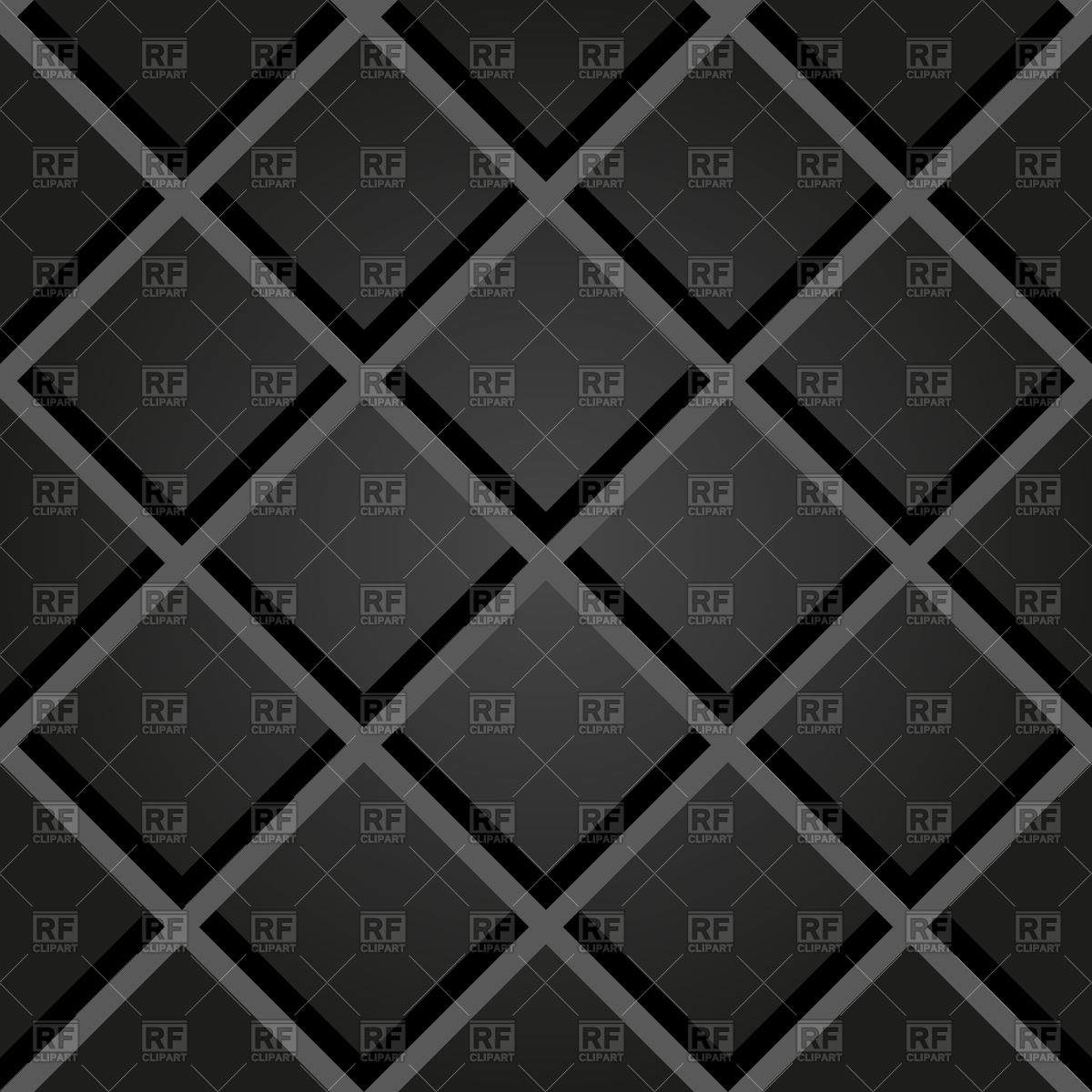 1200x1200 Geometric Repeating Black Seamless Pattern Vector Image