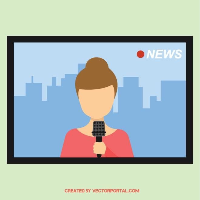 660x660 Faceless News Reporter Vector Image Various Vectors