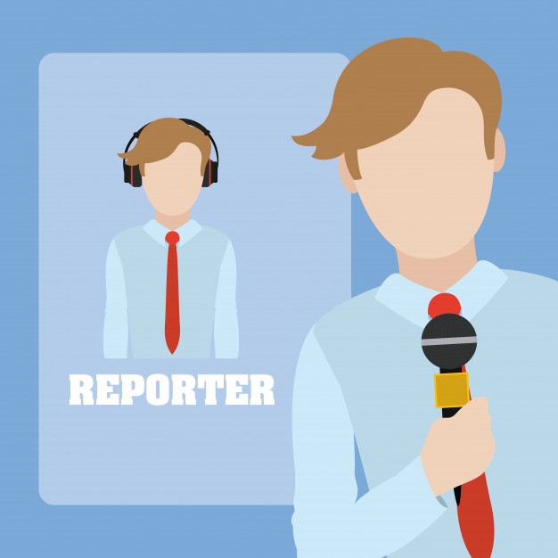 626x626 Male Journalist Reporter Vector Premium Download