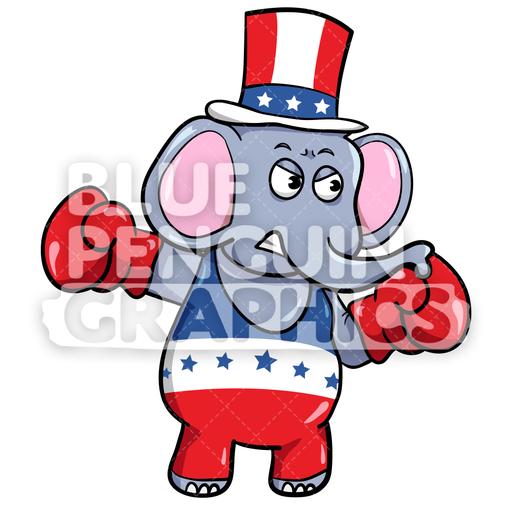 Republican Elephant Vector
