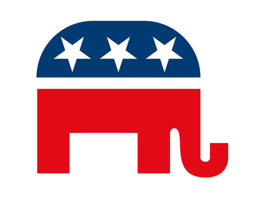 1024x768 Republican Party Elephant Group With Items