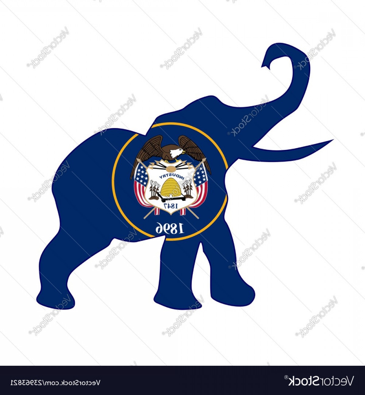 1200x1296 Utah Republican Elephant Flag Vector Hoodamathrun