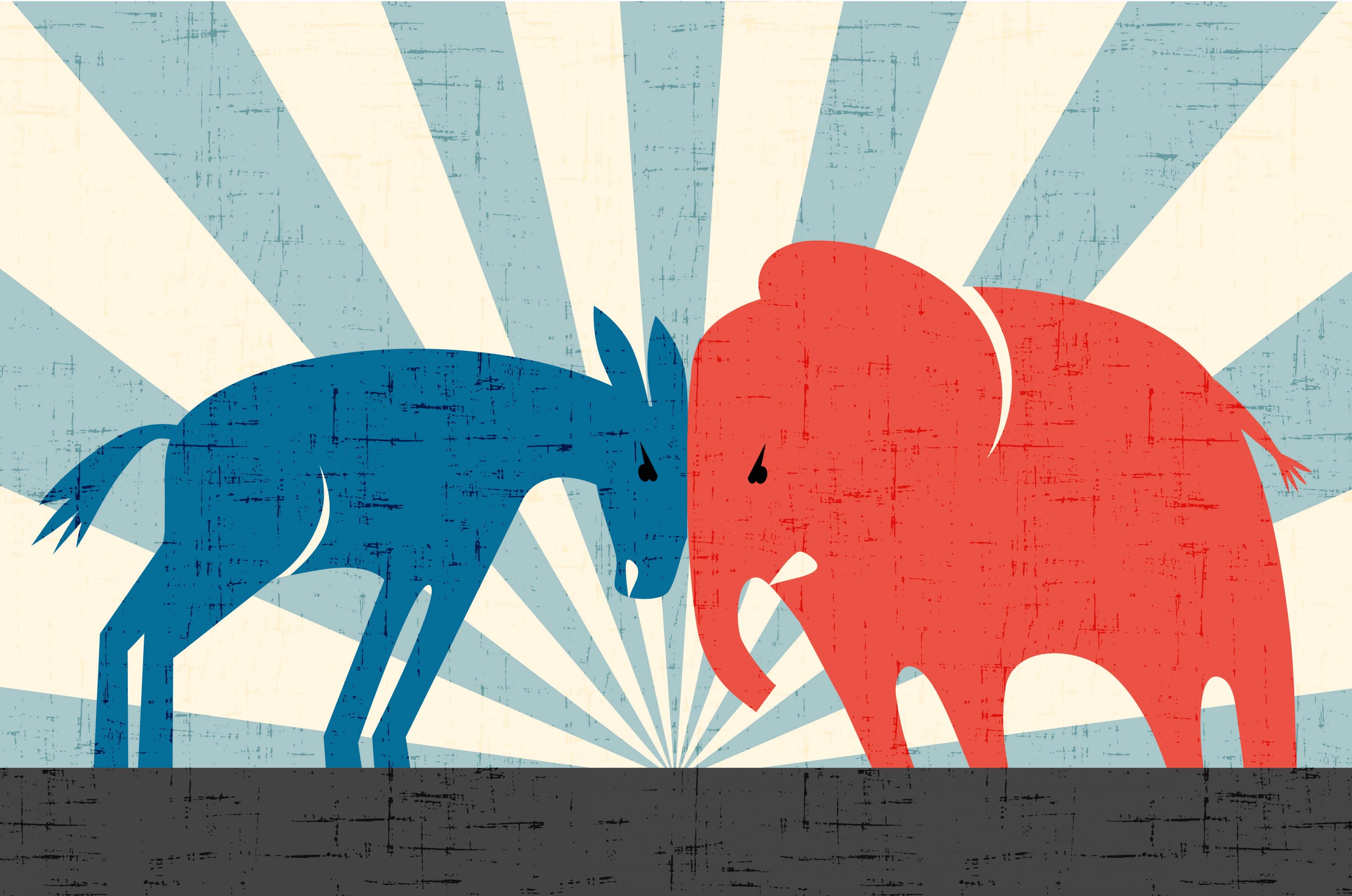 Democratic Donkey And Republican Elephant Butting Heads Vector 3840x2544 Democratic Donkey And Republican Elephant Butting Heads Vector