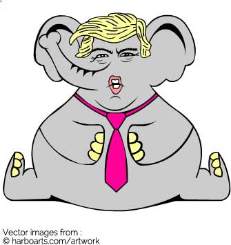 335x355 Download Donald Trump As Elephant