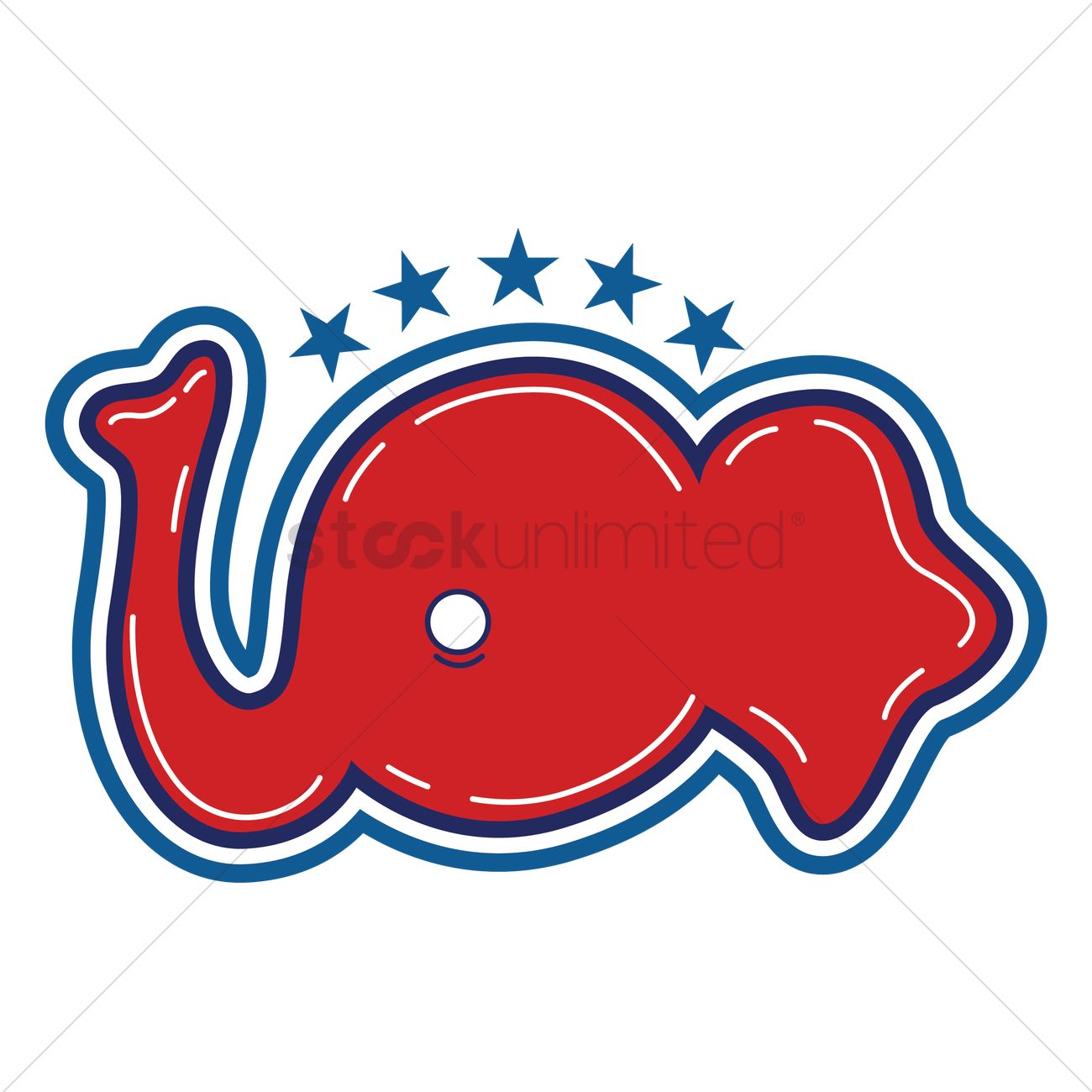 Republican Elephant Symbol Vector Image 1300x1300 Republican Elephant Symbol Vector Image