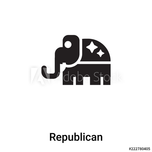 Republican Icon Vector Isolated On White Background, Logo Concept 500x500 Republican Icon Vector Isolated On White Background, Logo Concept