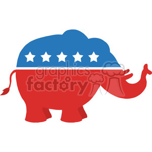 Red White And Blue Republican Elephant Vector Illustration Flat 300x300 Red White And Blue Republican Elephant Vector Illustration Flat