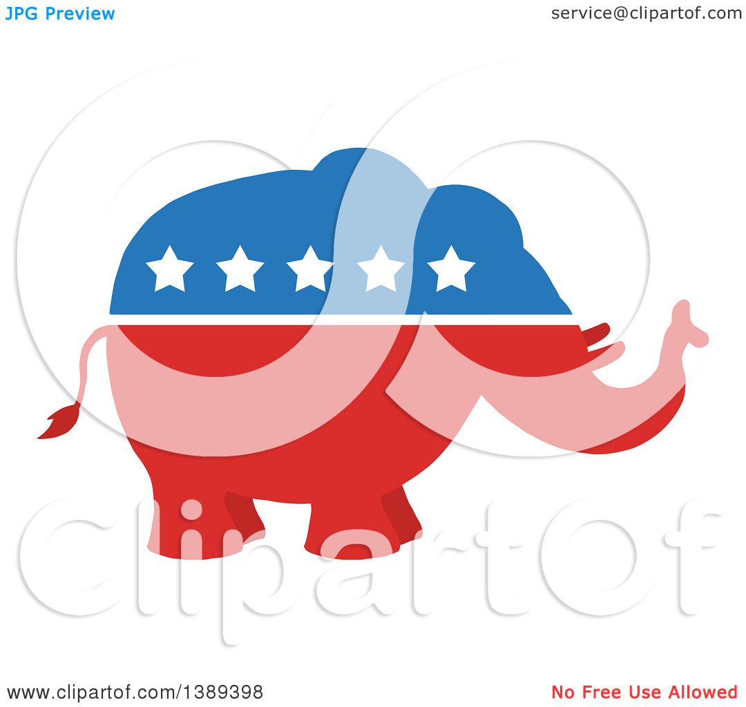Clipart Of A Red White And Blue Political Republican Elephant 1080x1024 Clipart Of A Red White And Blue Political Republican Elephant