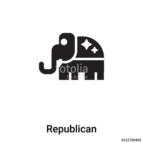500x500 Republican Icon Vector Isolated On White Background, Logo Concept