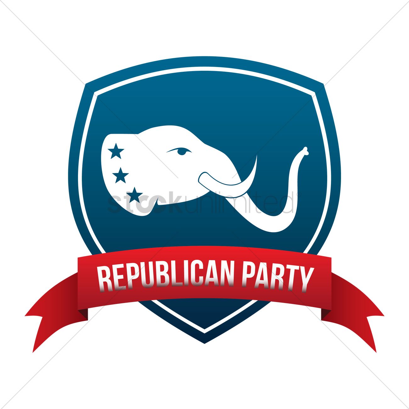 1300x1300 Republican Party Label Vector Image