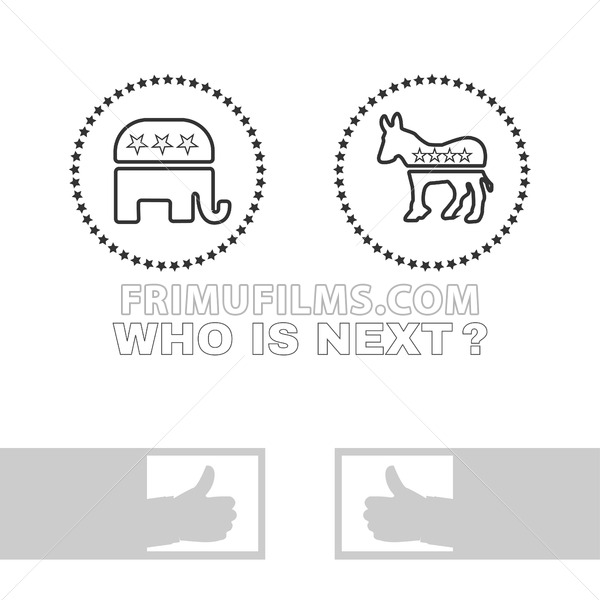 600x600 Digital Vector Usa Election With Who Is Next, Republican