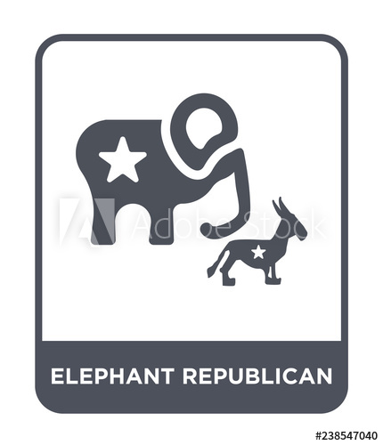 430x500 Elephant Republican Icon Vector