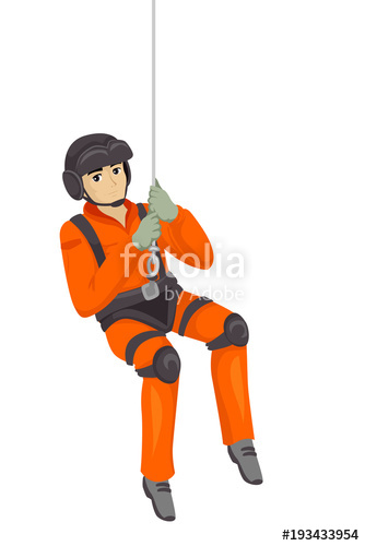 334x500 Man Search And Rescue Harness Illustration Stock Image