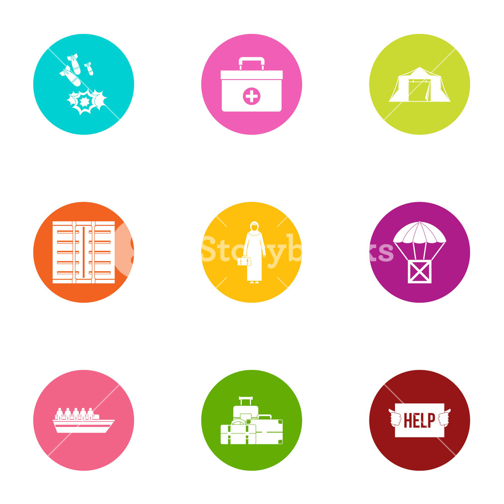 1000x1000 Rescue Icons Set Flat Set Of Rescue Vector Icons For Web