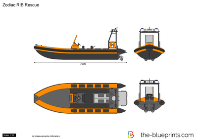 400x283 Zodiac Rib Rescue Vector Drawing