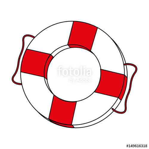500x500 Color Silhouette Image Inflatable Rings For Rescue Vector