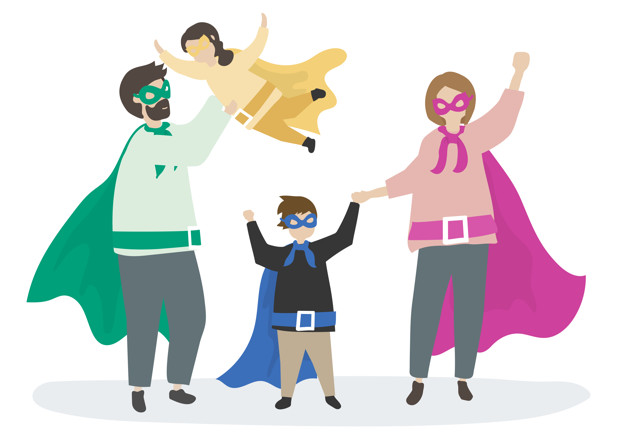 626x446 Colorful Superheros To The Rescue Vector Free Download