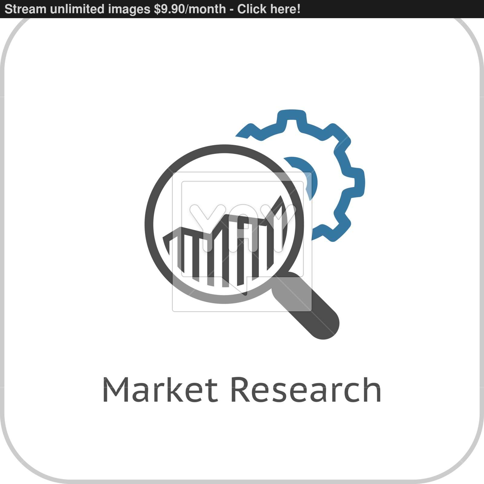 1600x1600 Market Research Icon Flat Design Vector