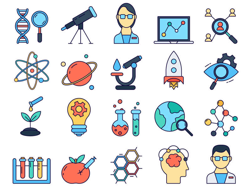 800x600 Research Vector Free Icon Set