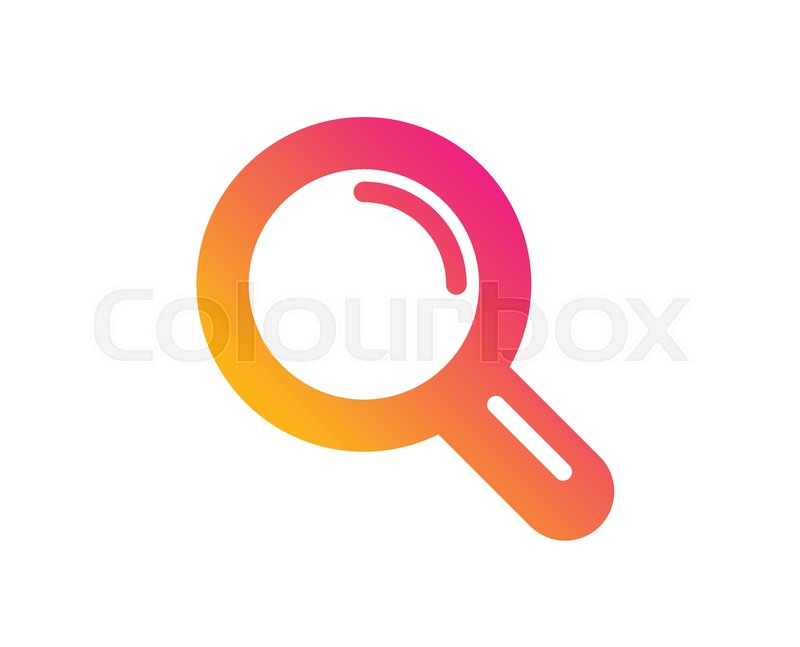 800x647 Research Icon Magnifying Glass Stock Vector Colourbox