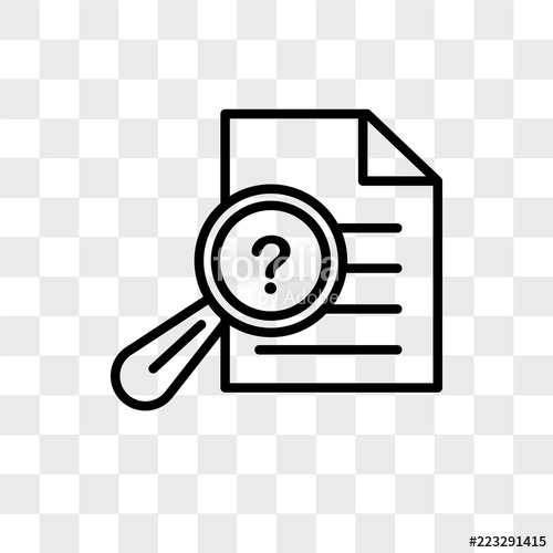 500x500 Research Vector Icon Isolated On Transparent Background, Research