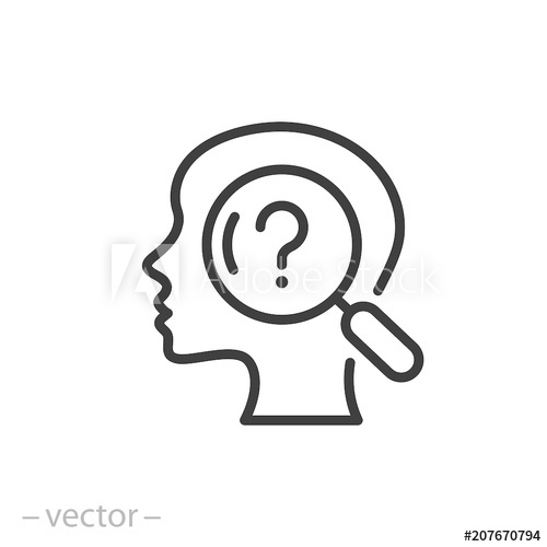 500x500 Human Psychology Research, Icon Vector