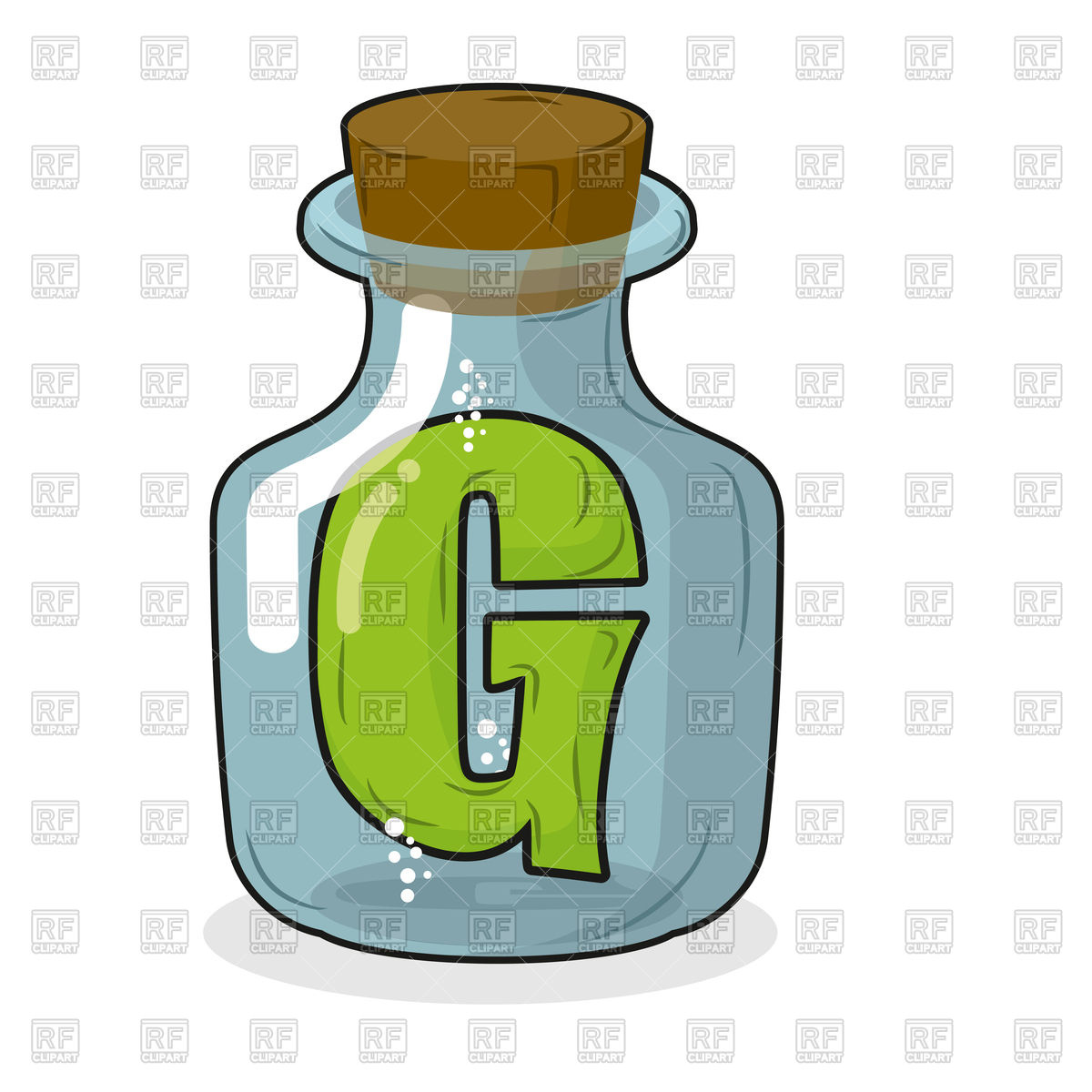 1200x1200 Letter G In Bottle For Scientific Research Vector Image Of Signs