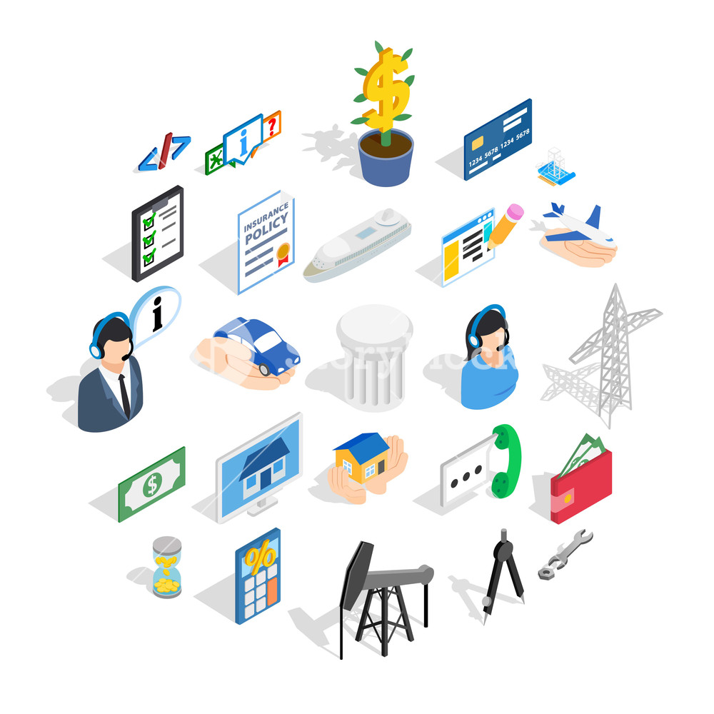 1000x1000 Market Research Icons Set Isometric Set Of Market Research