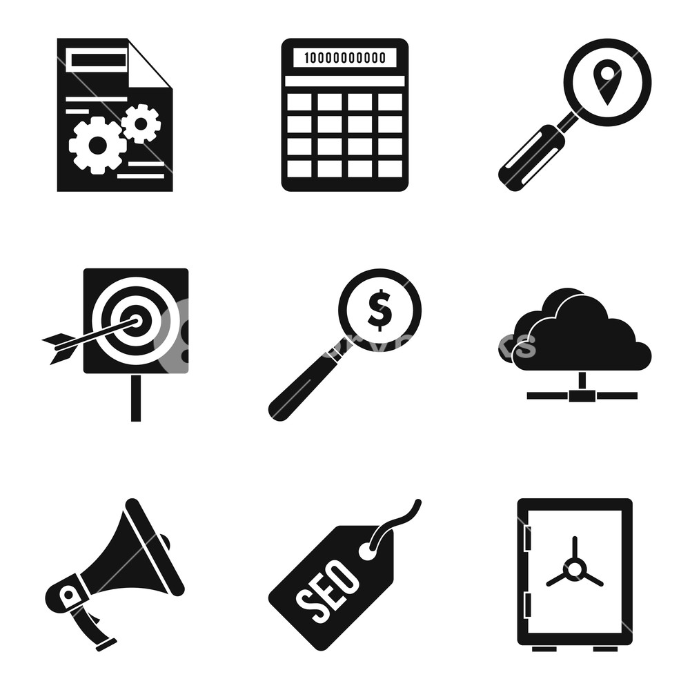1000x1000 Market Research Icons Set Simple Set Of Market Research Vector