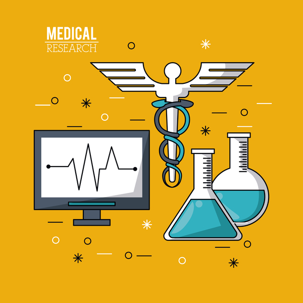600x600 Medical Research Vector Template Illustration Free Download