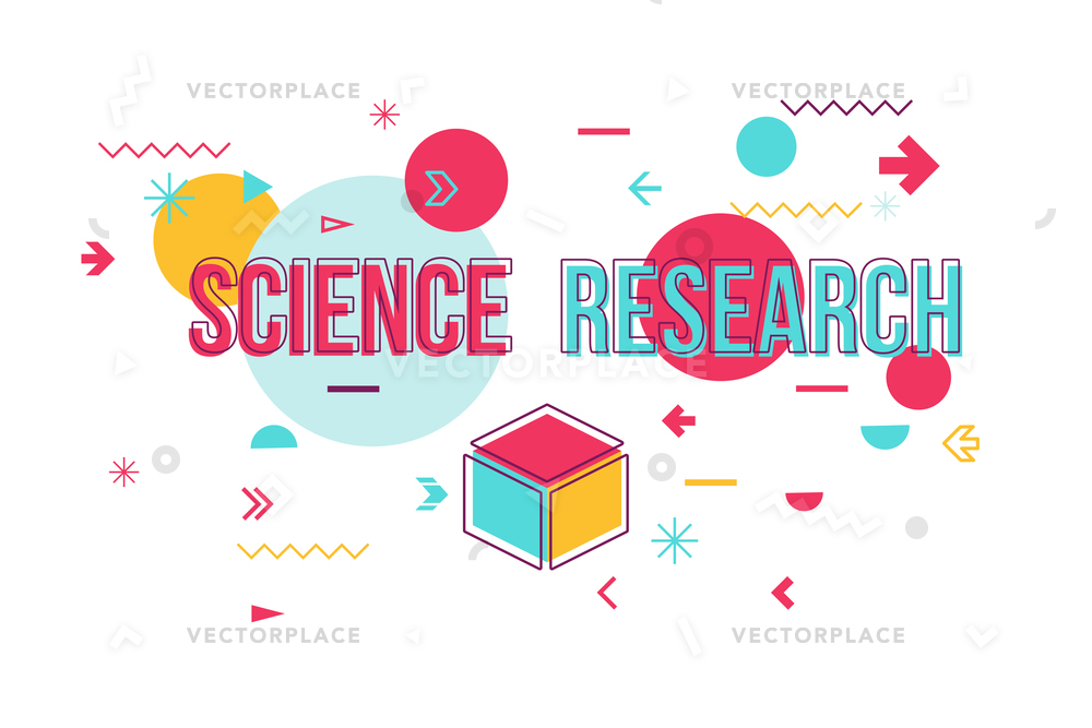 1000x667 Science Experiment Word Concept Banner Design Vector Illustration