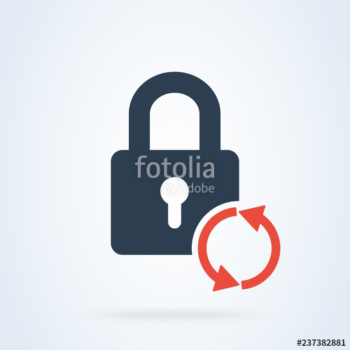 Vector Lock Recover And Reset Icon Security Password Illustration 500x500 Vector Lock Recover And Reset Icon Security Password Illustration