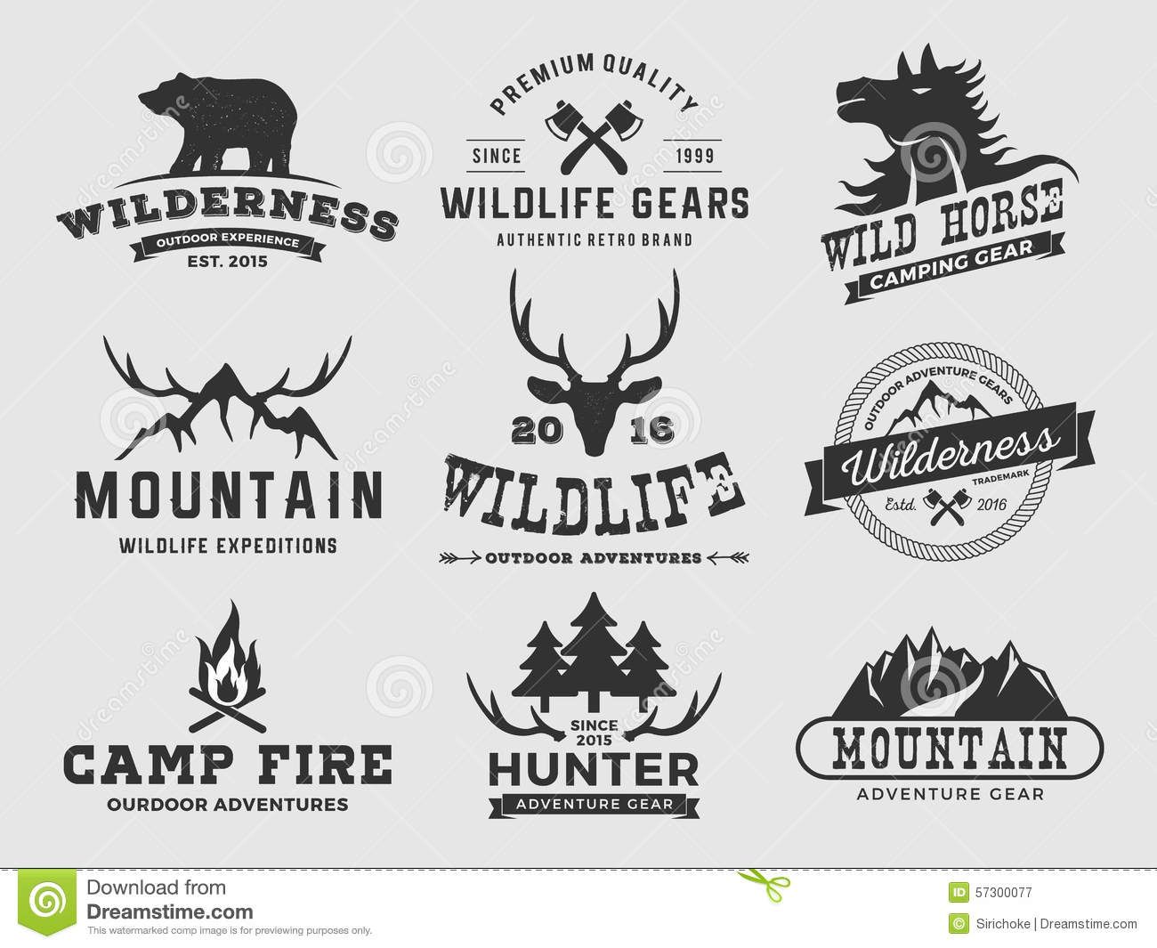 1300x1065 Set Of Outdoor Wilderness Adventure And Mountain Badge Logo
