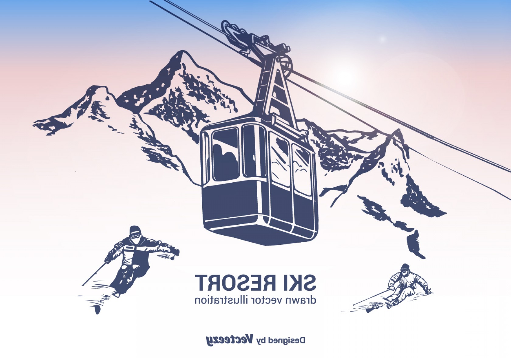 1680x1176 Free Ski Resort Vector Illustration Cqrecords