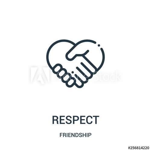 500x500 Respect Icon Vector From Friendship Collection Thin Line Respect